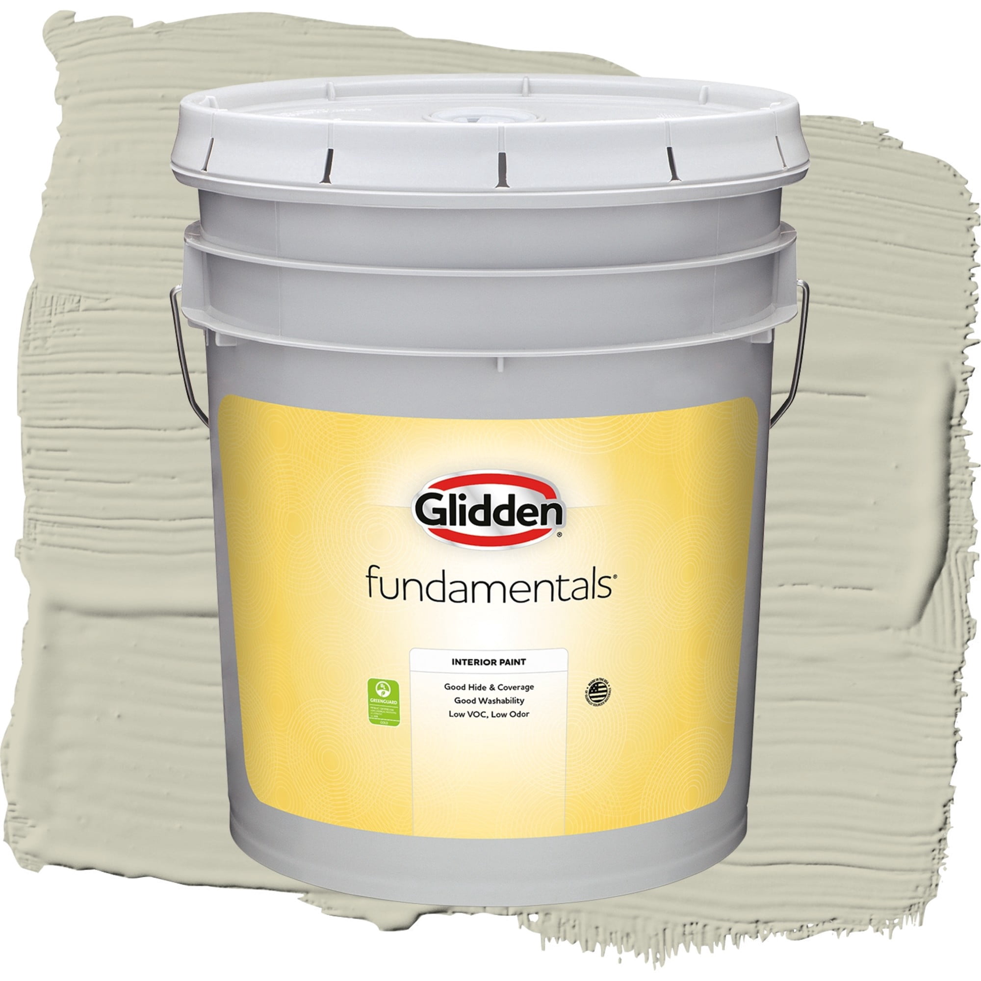 Glidden Fundamentals French Gray Linen / Grey, Eggshell Interior Paint, 5 Gallon