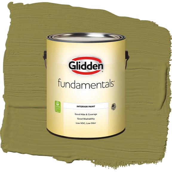 Glidden Fundamentals Frog's Legs / Green, Eggshell Interior Paint, 1 Gallon