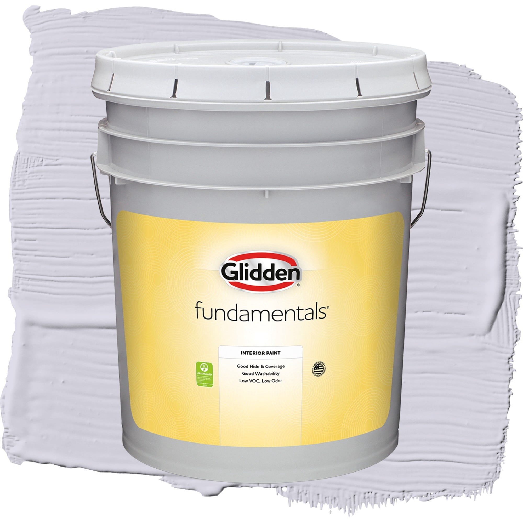 Glidden Fundamentals Frosted Lilac Eggshell Interior Paint and Primer, 5 Gallons