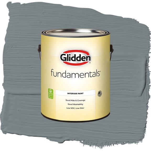 Glidden Fundamentals Garrison Gray / Grey, Flat Interior Paint, 1 Gallon