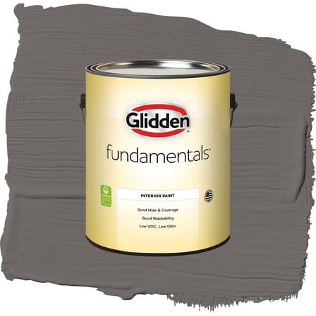 Glidden Fundamentals Gibraltar Gray / Grey, Eggshell Interior Paint, 1 Gallon