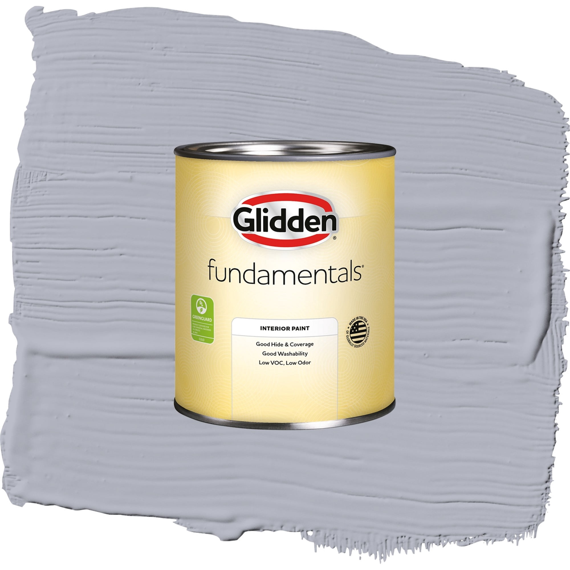Glidden Fundamentals Glistening Gray / Grey, Flat Interior Paint, 1 Quart