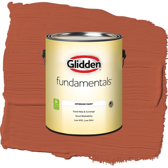 Glidden Fundamentals Glowing Firelight / Orange, Eggshell Interior Paint, 1 Gallon