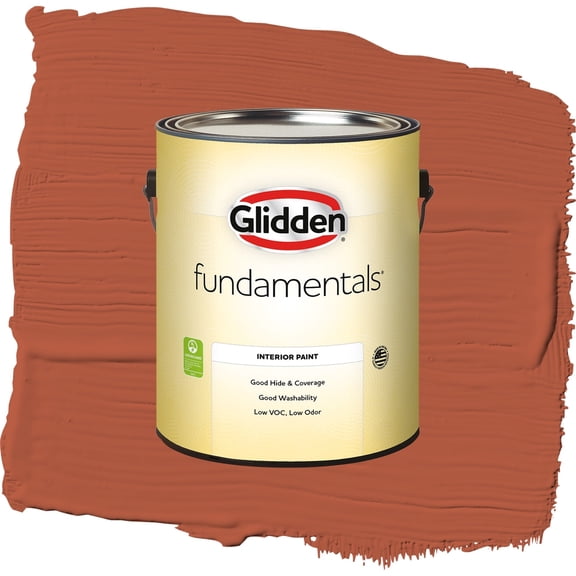 Glidden Fundamentals Glowing Firelight / Orange, Eggshell Interior Paint, 1 Gallon