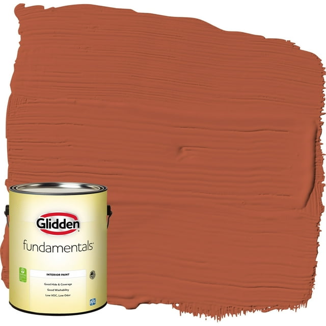 Glidden Fundamentals Interior Paint Glowing Firelight / Orange, Eggshell, 1 Gallon