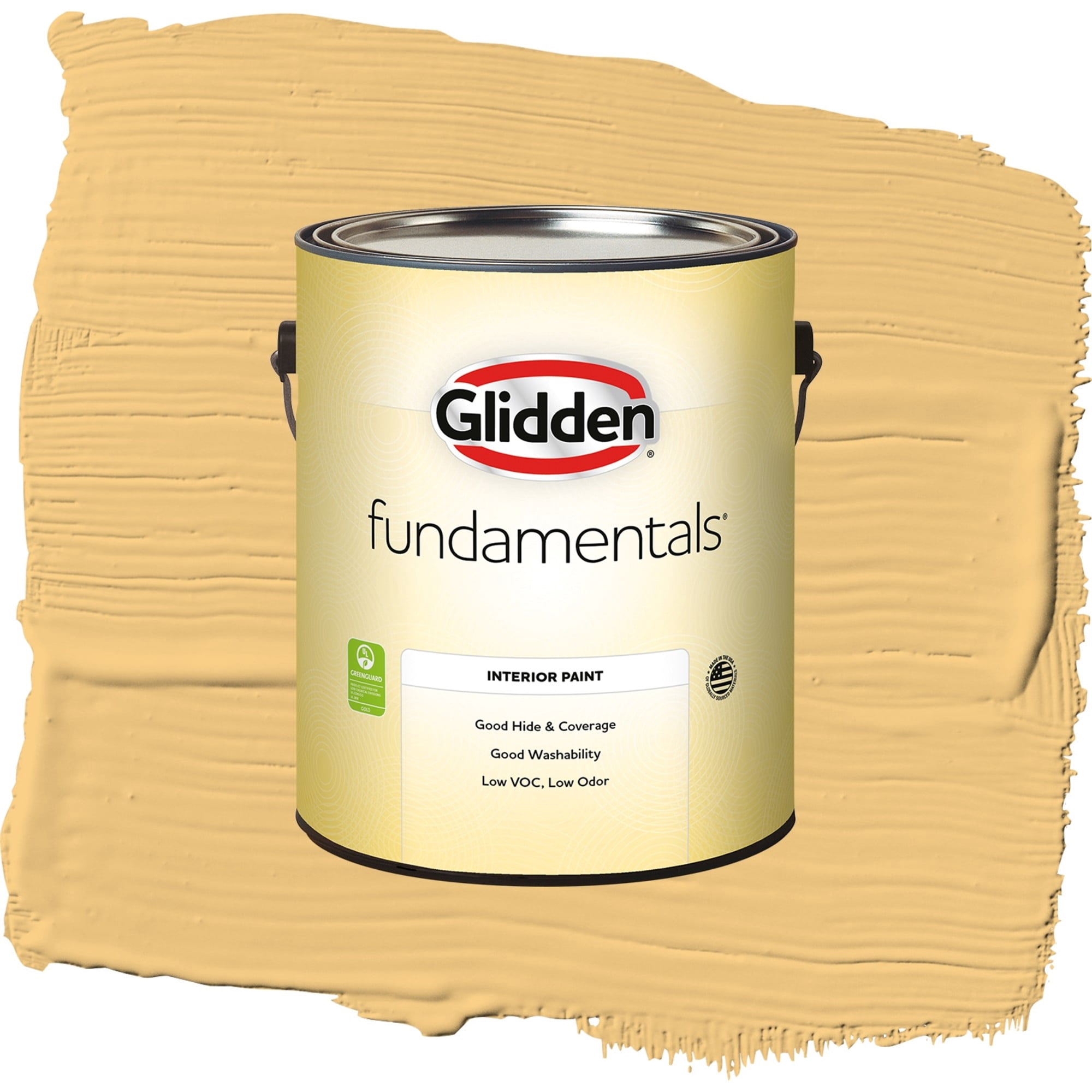 Glidden Fundamentals Gold Buff / Yellow, Flat Interior Paint, 1 Gallon