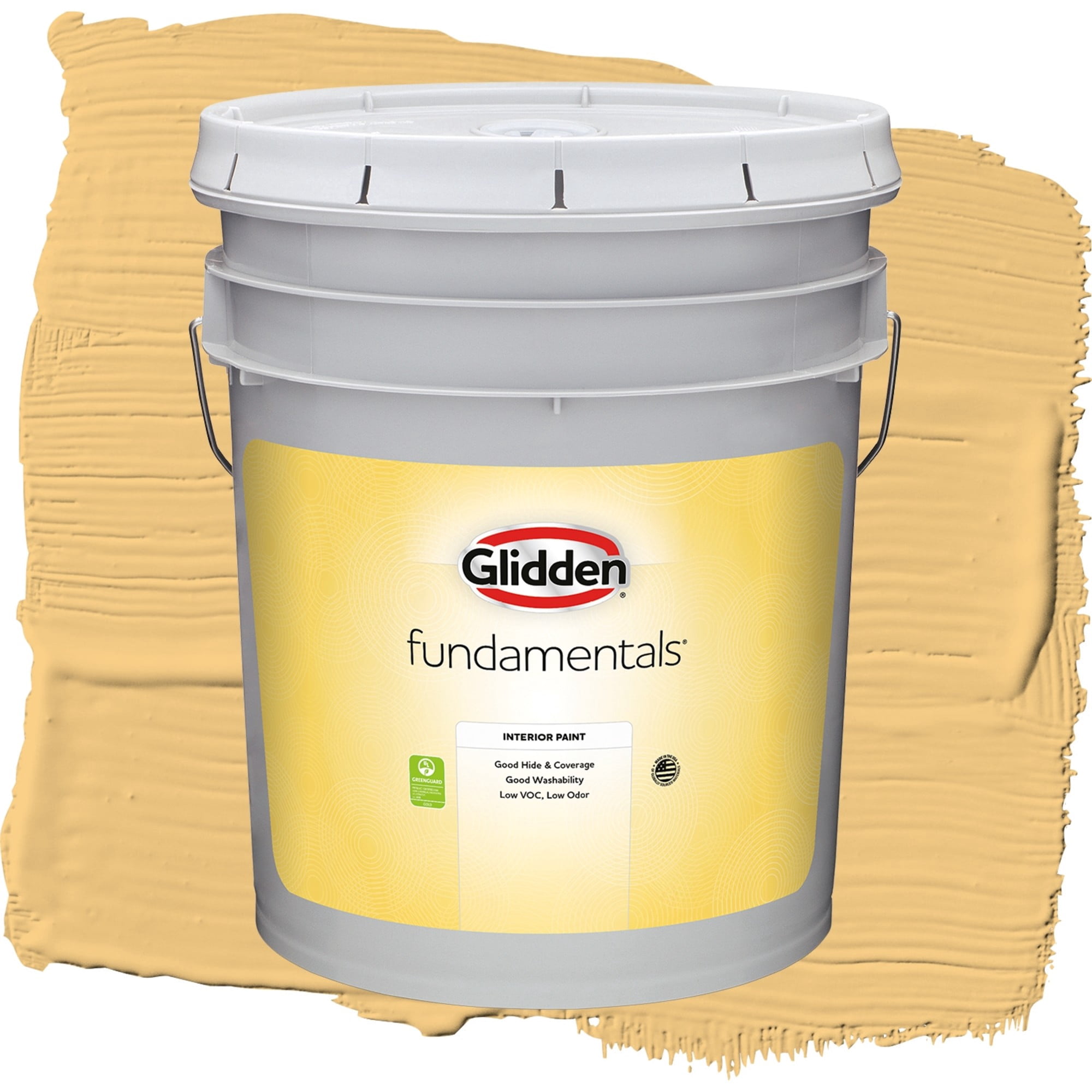 Glidden Fundamentals Gold Buff / Yellow, Semi-Gloss Interior Paint, 5 Gallon