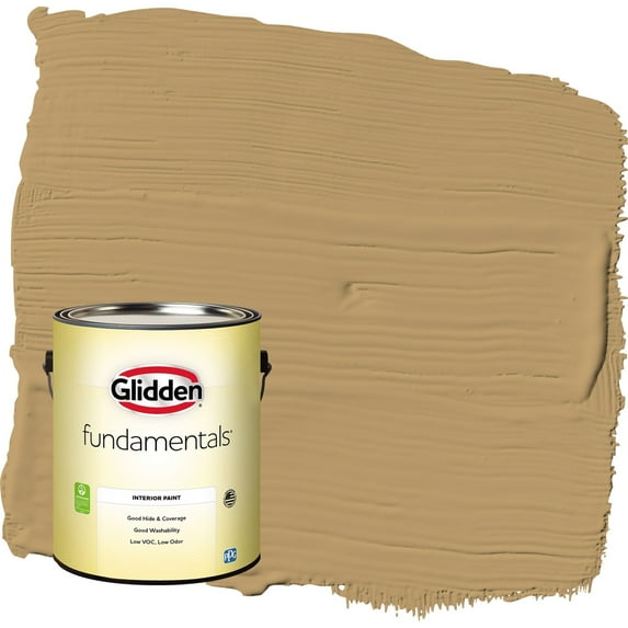 Glidden Fundamentals Golden Granola / Beige Semi-Gloss Interior Paint, 1 Gallon