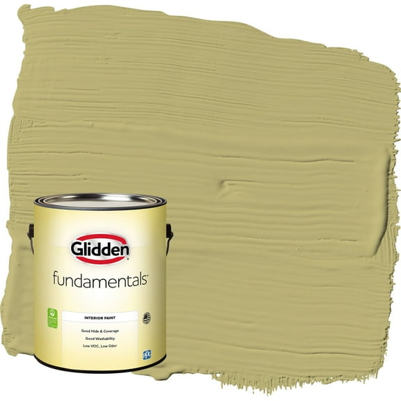 Glidden Fundamentals Gracious Glow / Green Eggshell Interior Paint, 1 Gallon