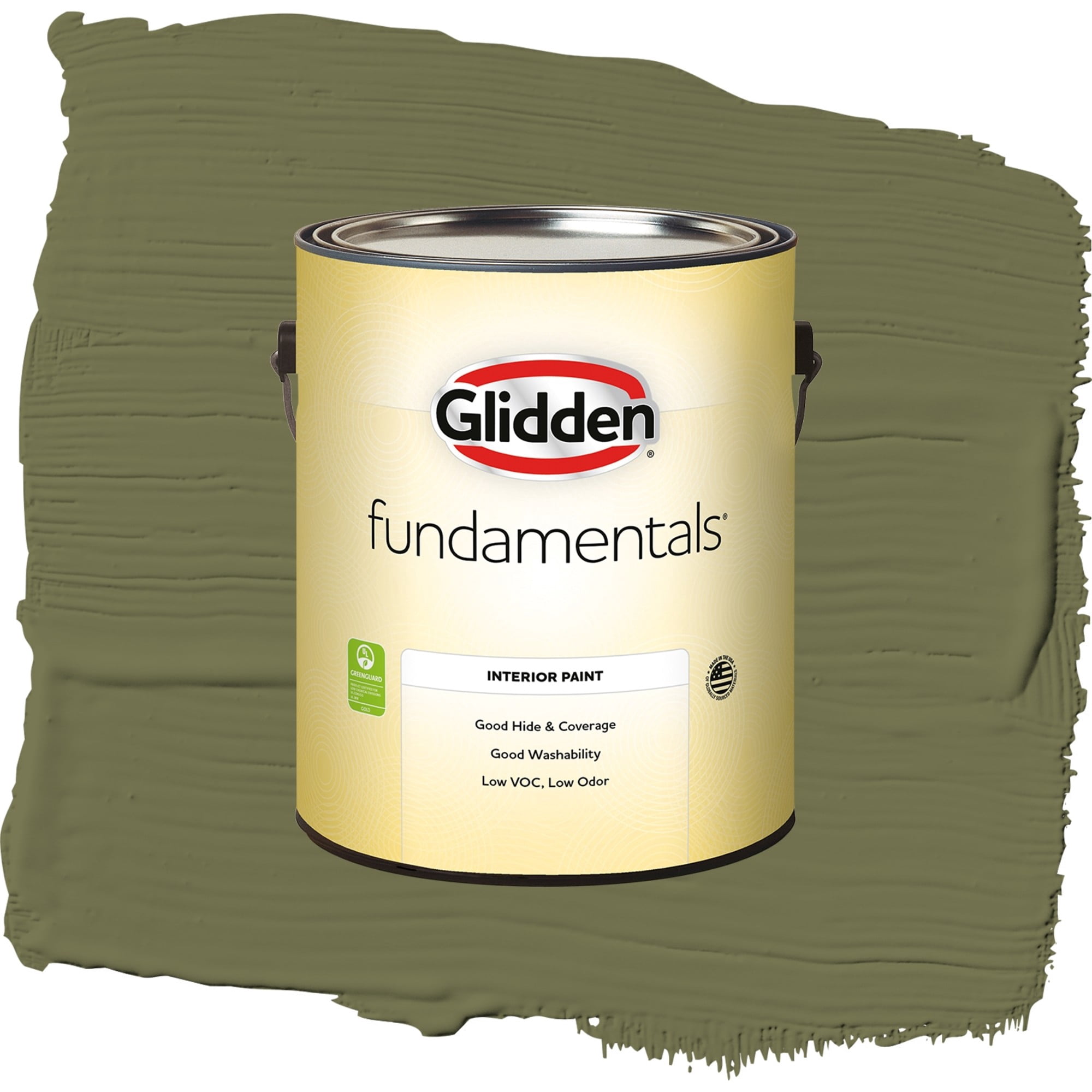 Glidden Fundamentals Gratefully Grass / Green, Flat Interior Paint, 1 Gallon