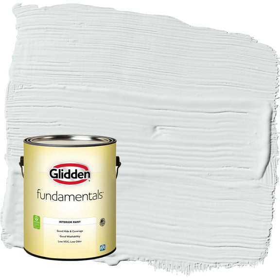 Glidden Fundamentals Gray Glimpse / Grey Eggshell Interior Paint, 1 Gallon