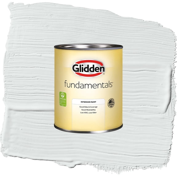 Glidden Fundamentals Gray Glimpse / Grey, Eggshell Interior Paint, 1 Quart