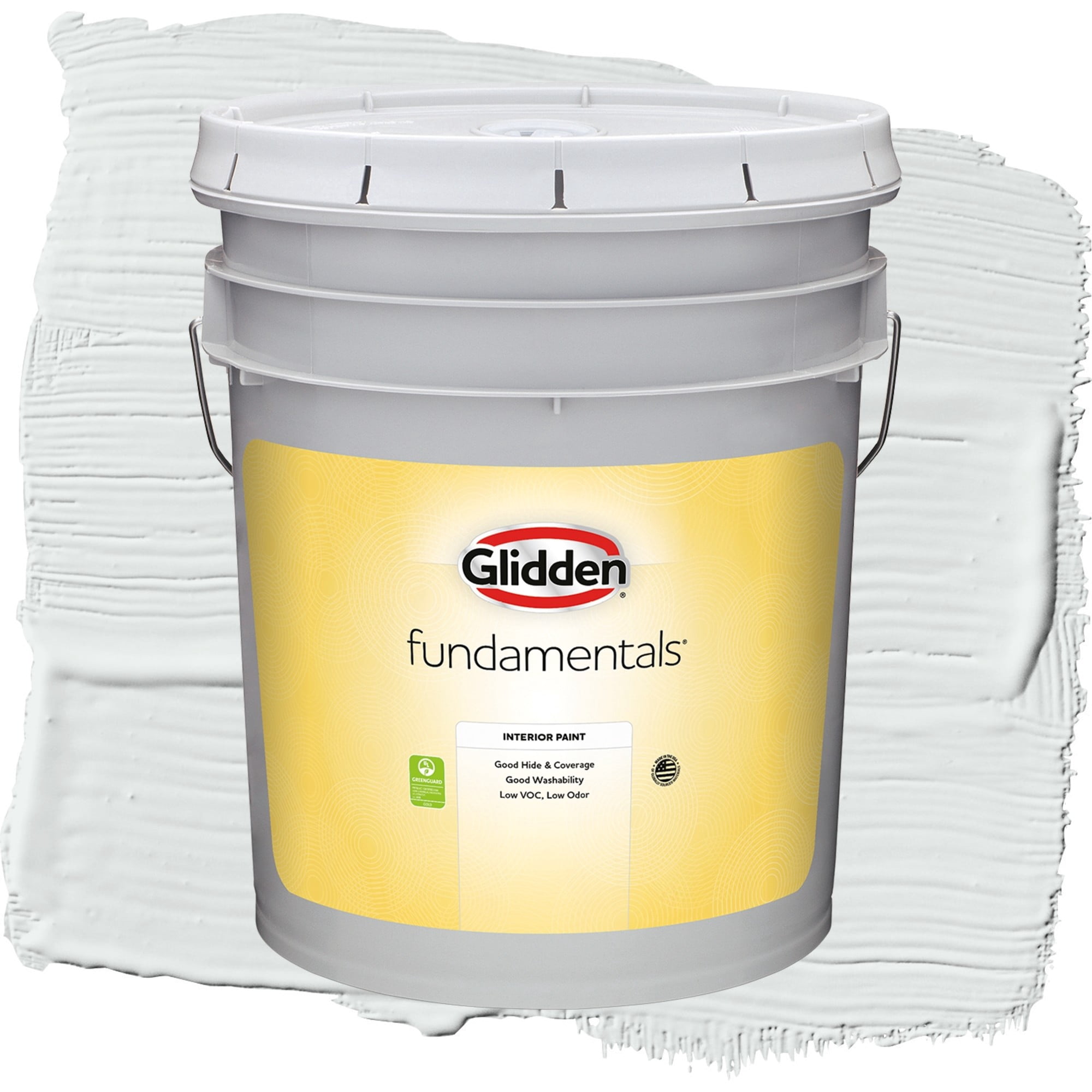 Glidden Fundamentals Gray Glimpse / Grey, Flat Interior Paint, 5 Gallon