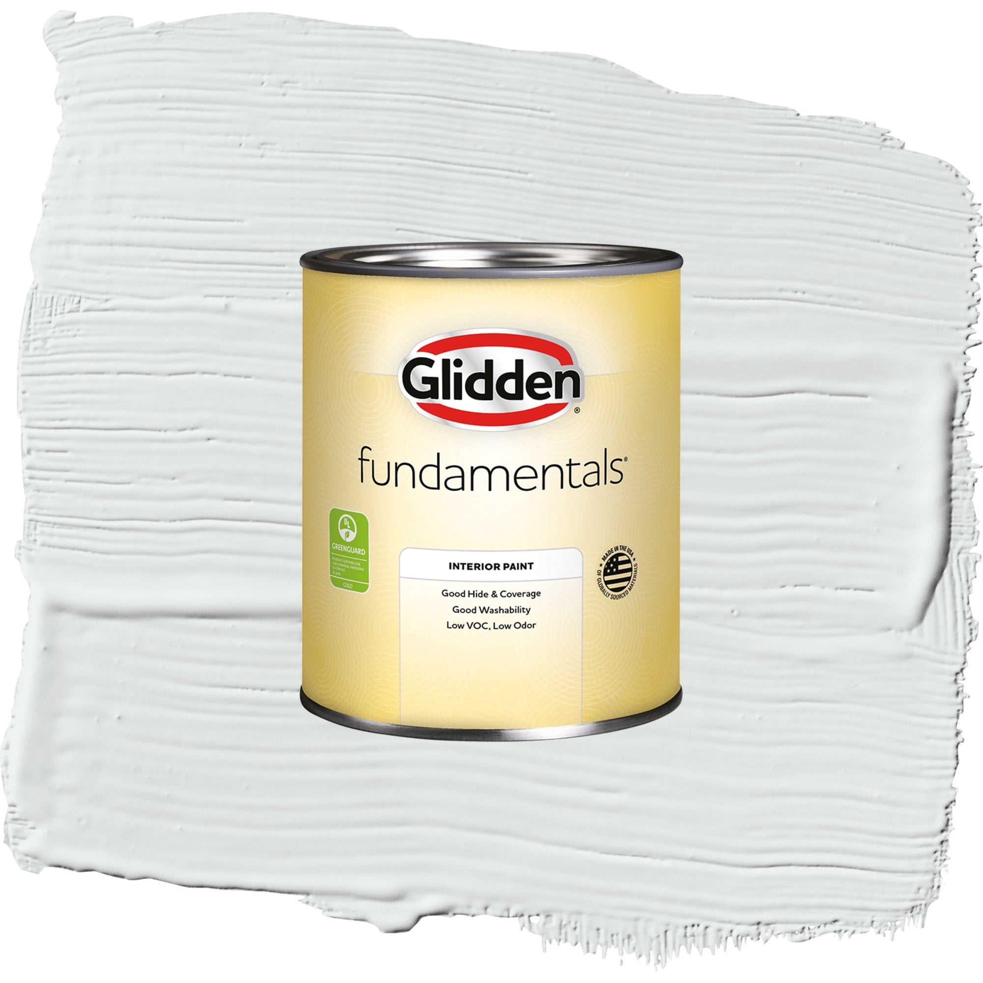 Glidden Fundamentals Gray Glimpse / Grey, Semi-Gloss Interior Paint, 1 Quart