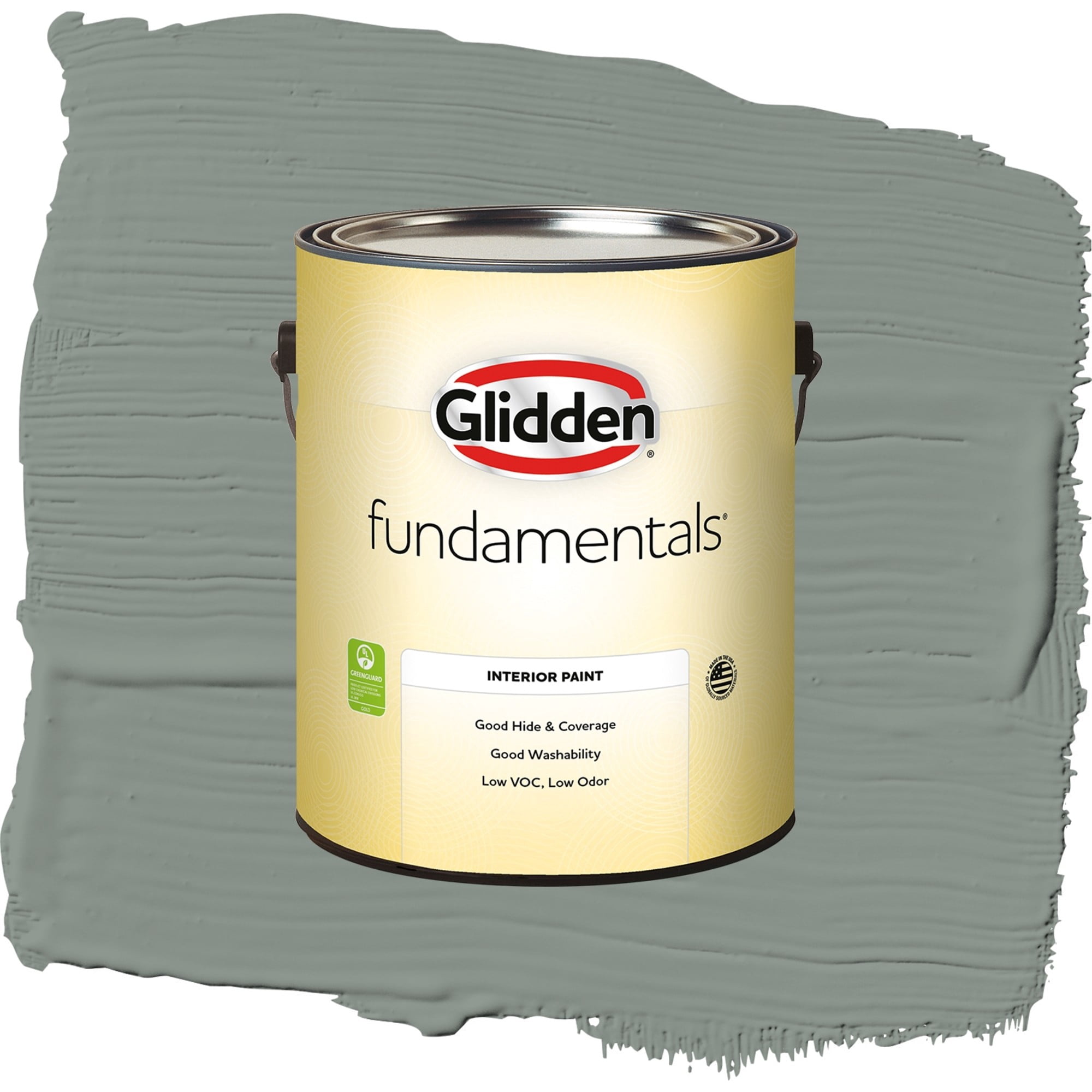 Glidden Fundamentals Gray Heron / Grey, Eggshell Interior Paint, 1 Gallon