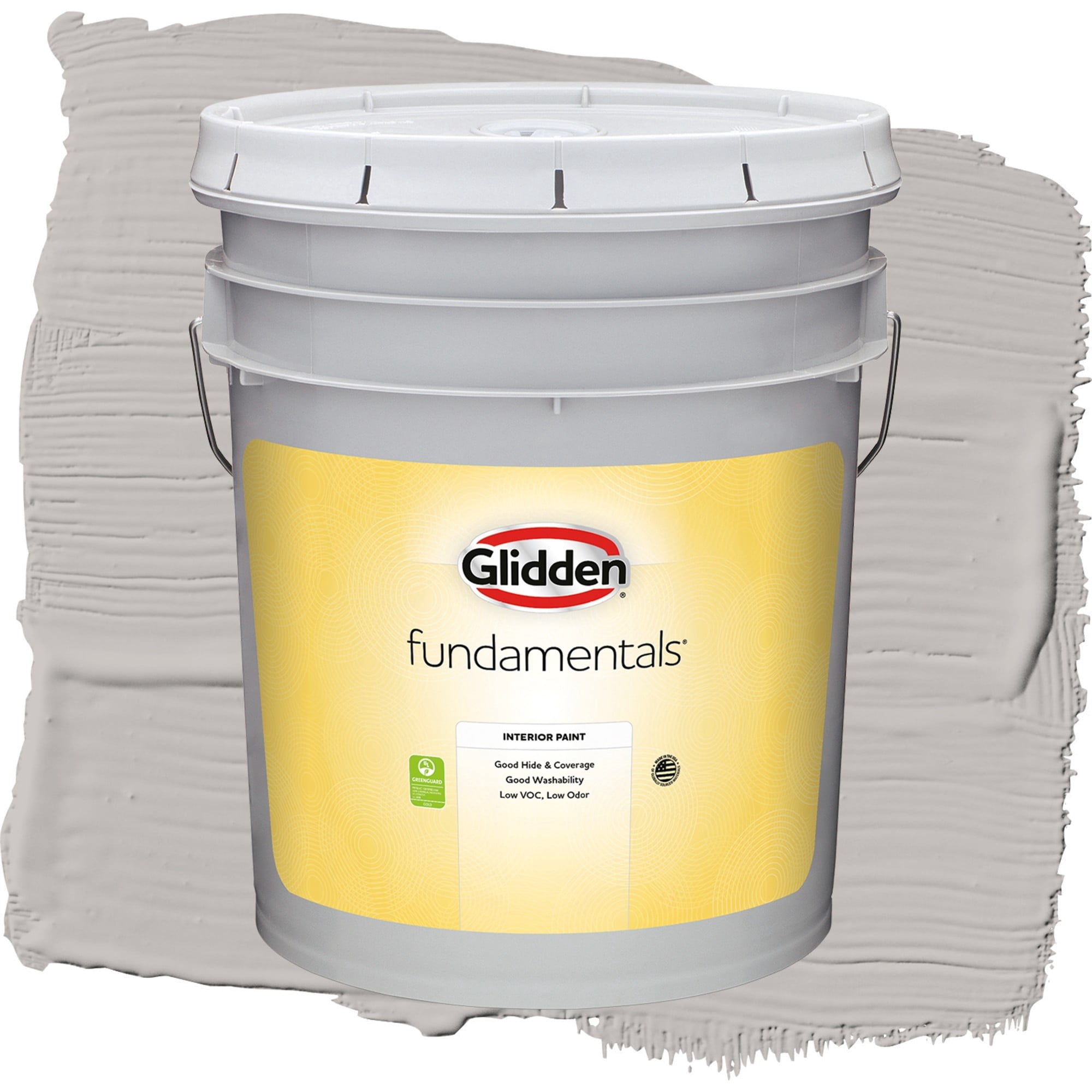 Glidden Fundamentals Gray Shadows / Grey, Flat Interior Paint, 5 Gallon