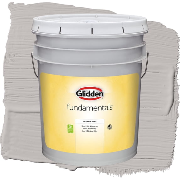 Glidden Fundamentals Gray Shadows / Grey, Flat Interior Paint, 5 Gallon
