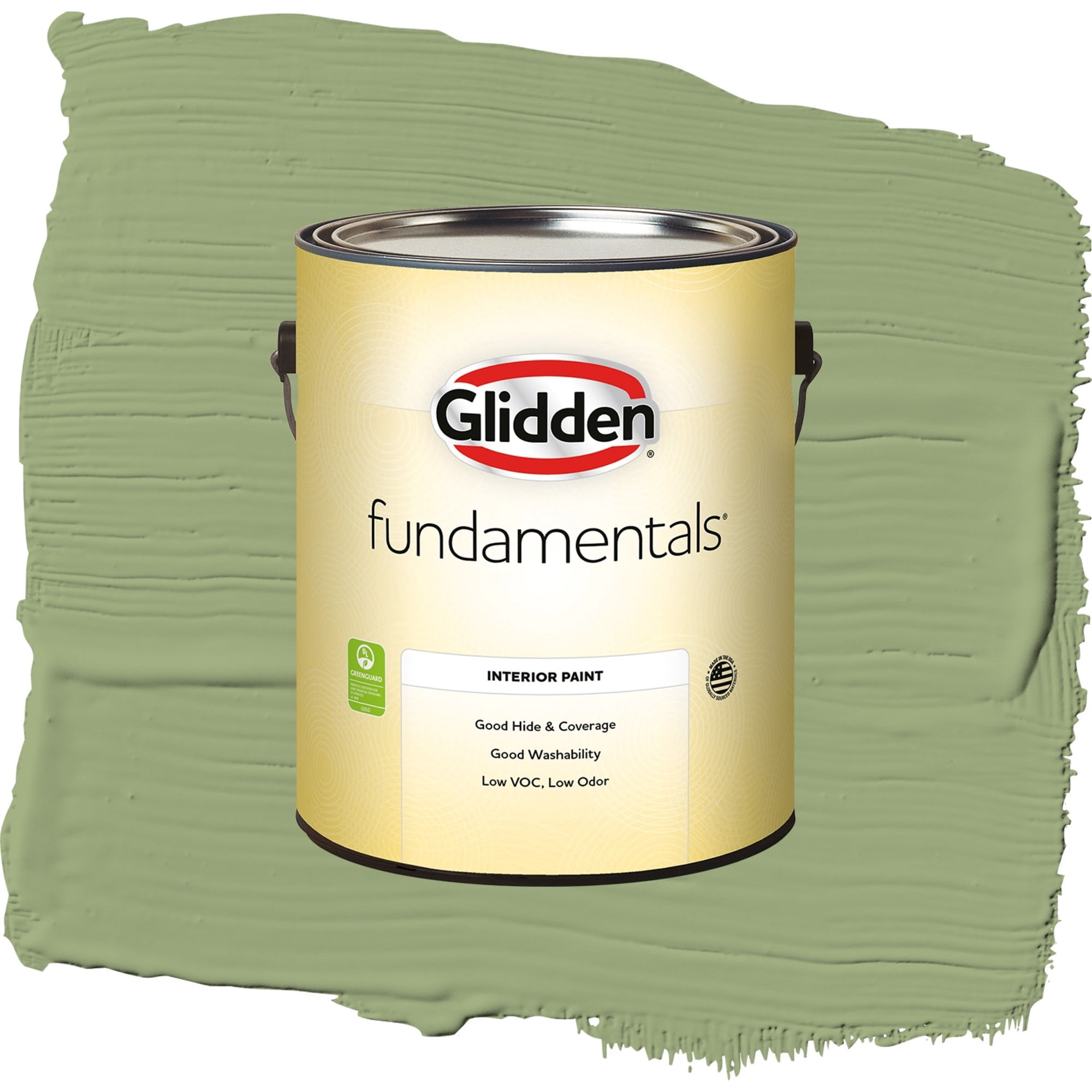 Glidden Fundamentals Guacamole Flat Interior Paint and Primer, 1 Gallon