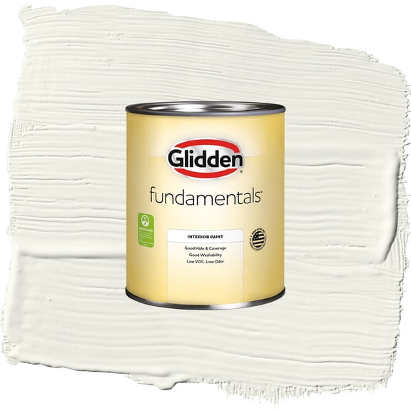 Glidden Fundamentals Gypsum / Off-White Flat Interior Paint, 1 Quart
