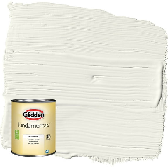 Glidden Fundamentals Gypsum / Off-White Semi-Gloss Interior Paint, 1 Quart