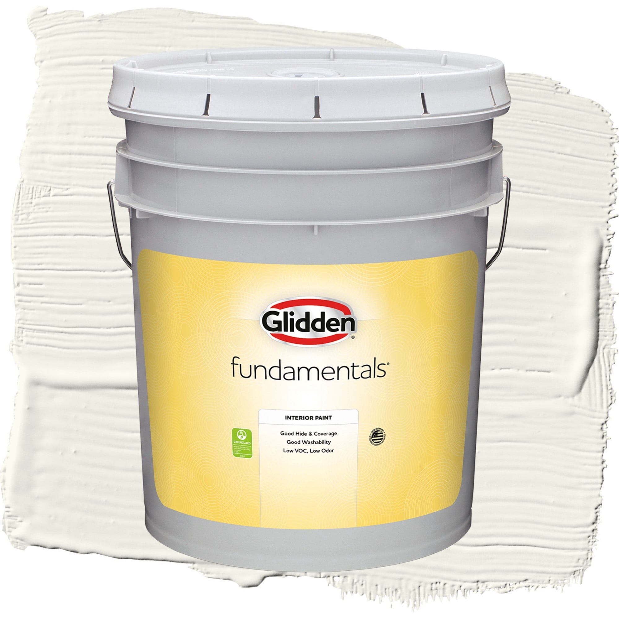 Glidden Fundamentals Gypsum / Off-White Semi-Gloss Interior Paint, 5 Gallon