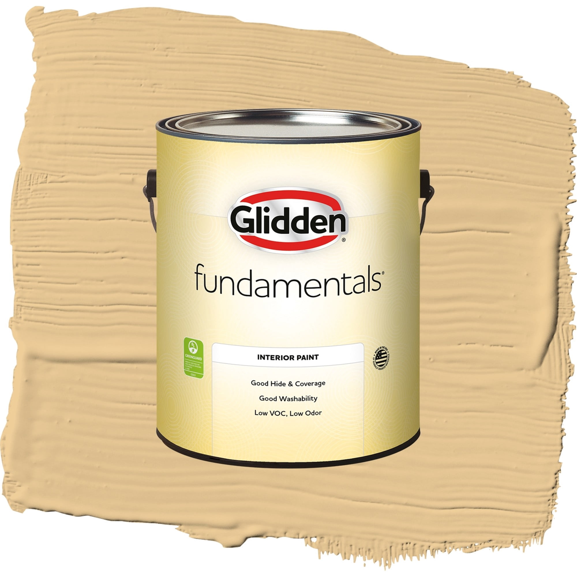 Glidden Fundamentals Halo / Yellow, Eggshell Interior Paint, 1 Gallon