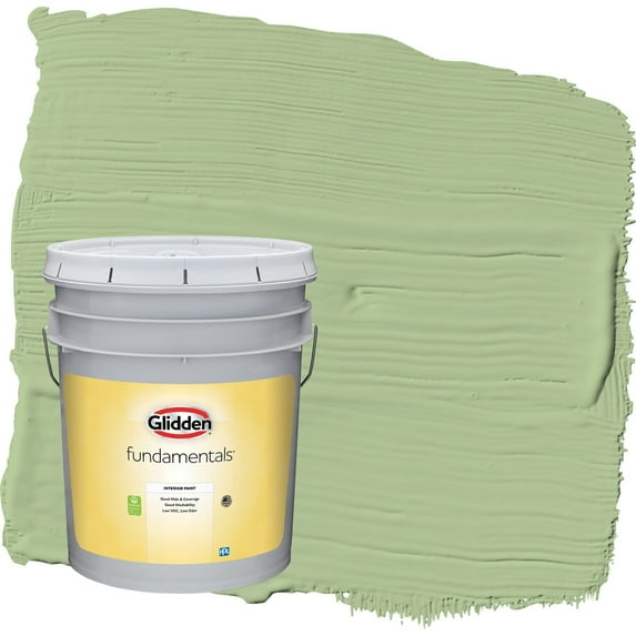 Glidden Fundamentals Harmonious / Green Semi-Gloss Interior Paint, 5 Gallon