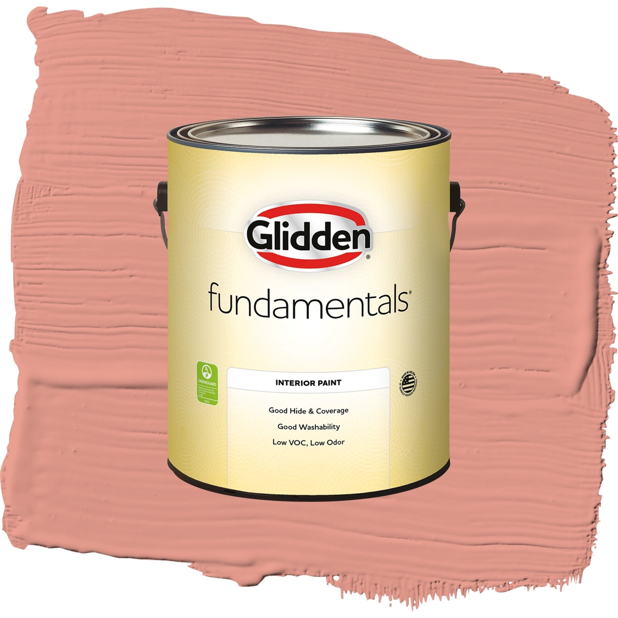 Glidden Fundamentals Holland Tile / Red, Semi-Gloss Interior Paint, 1 Gallon