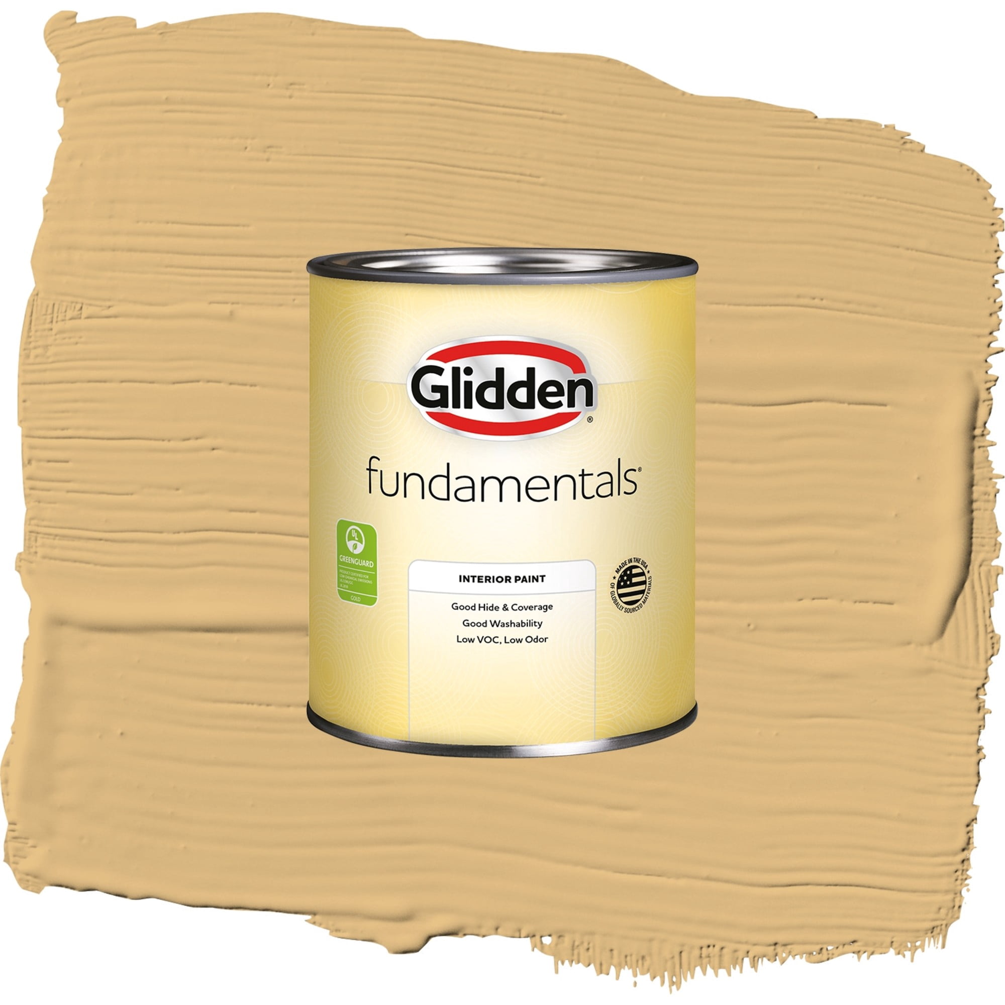 Glidden Fundamentals Honey Bunny / Yellow, Semi-Gloss Interior Paint, 1 Quart