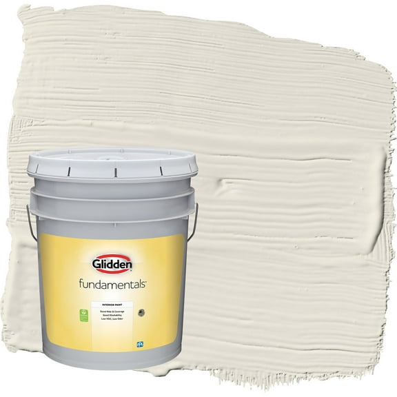 Glidden Fundamentals Hourglass / Off-White Eggshell Interior Paint, 5 Gallon