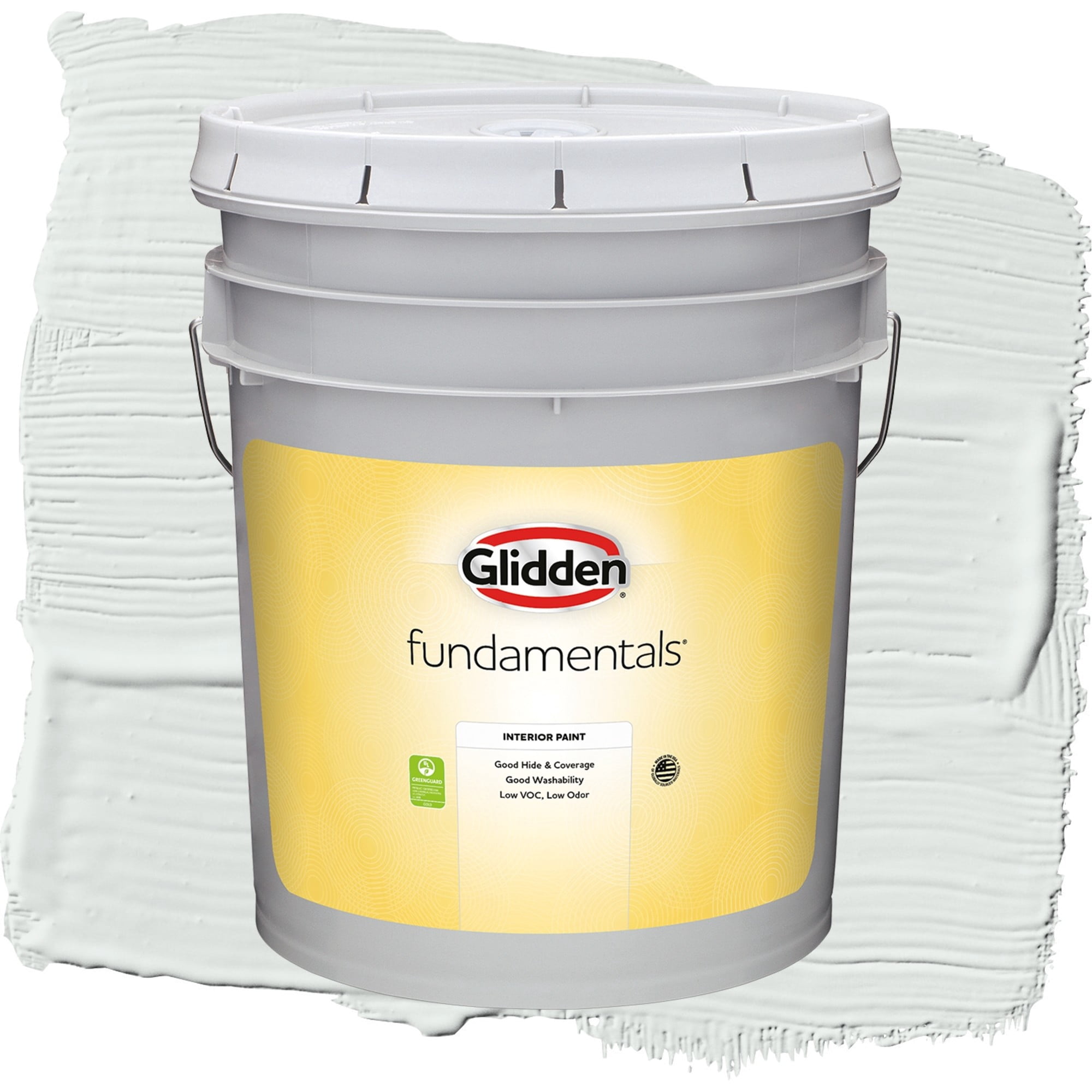 Glidden Fundamentals Icy Bay Eggshell Interior Paint and Primer, 5 Gallons