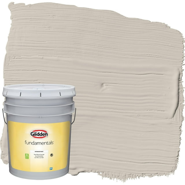 Glidden Fundamentals Interior Paint Intuitive / Beige, Semi Gloss, 5 Gallon
