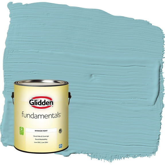 Glidden Fundamentals Kingston Aqua / Blue Eggshell Interior Paint, 1 Gallon