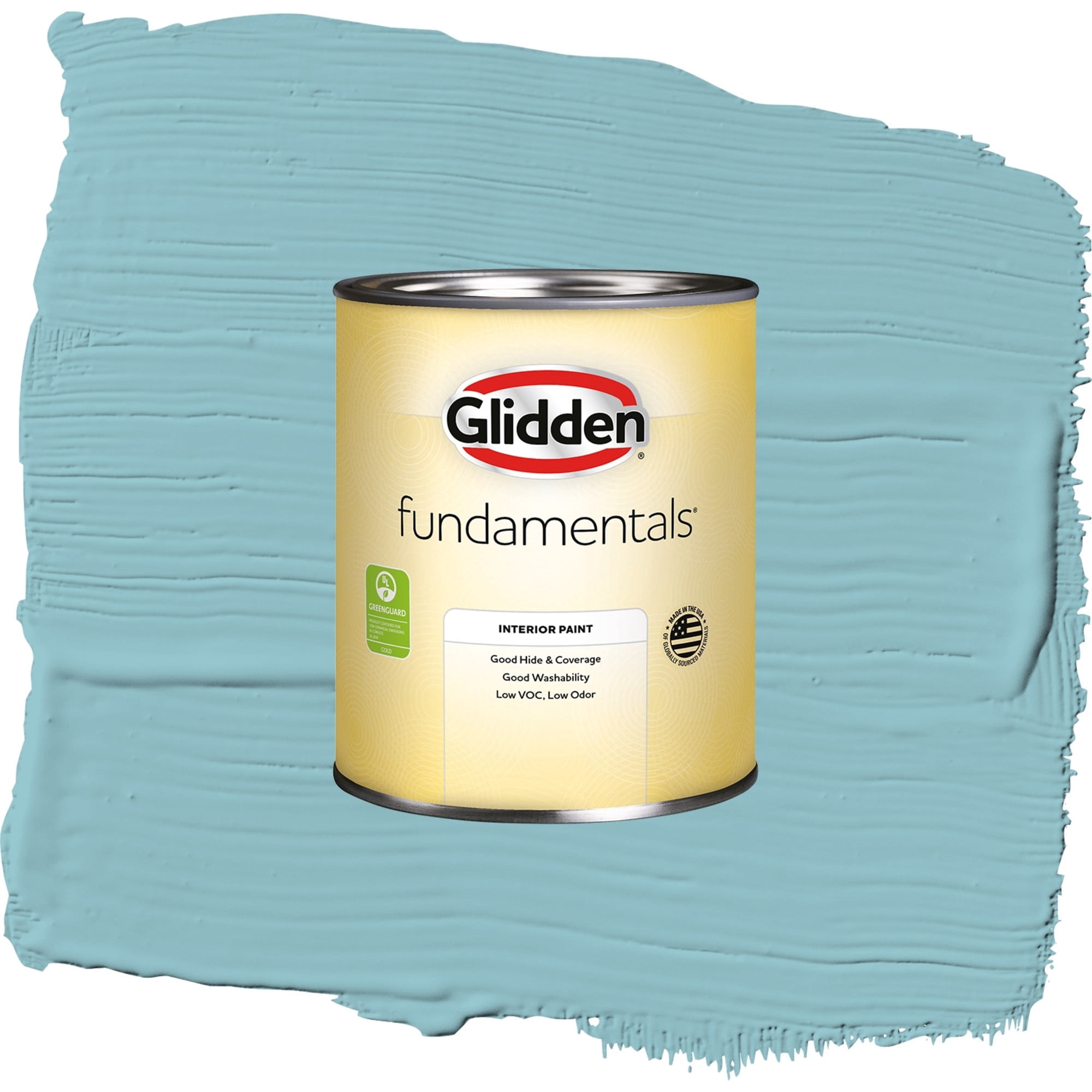 Glidden Fundamentals Kingston Aqua / Blue, Eggshell Interior Paint, 1 Quart
