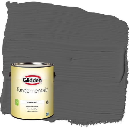 Glidden Fundamentals Knight's Armor / Gray, Flat Interior Paint, 1 Gallon