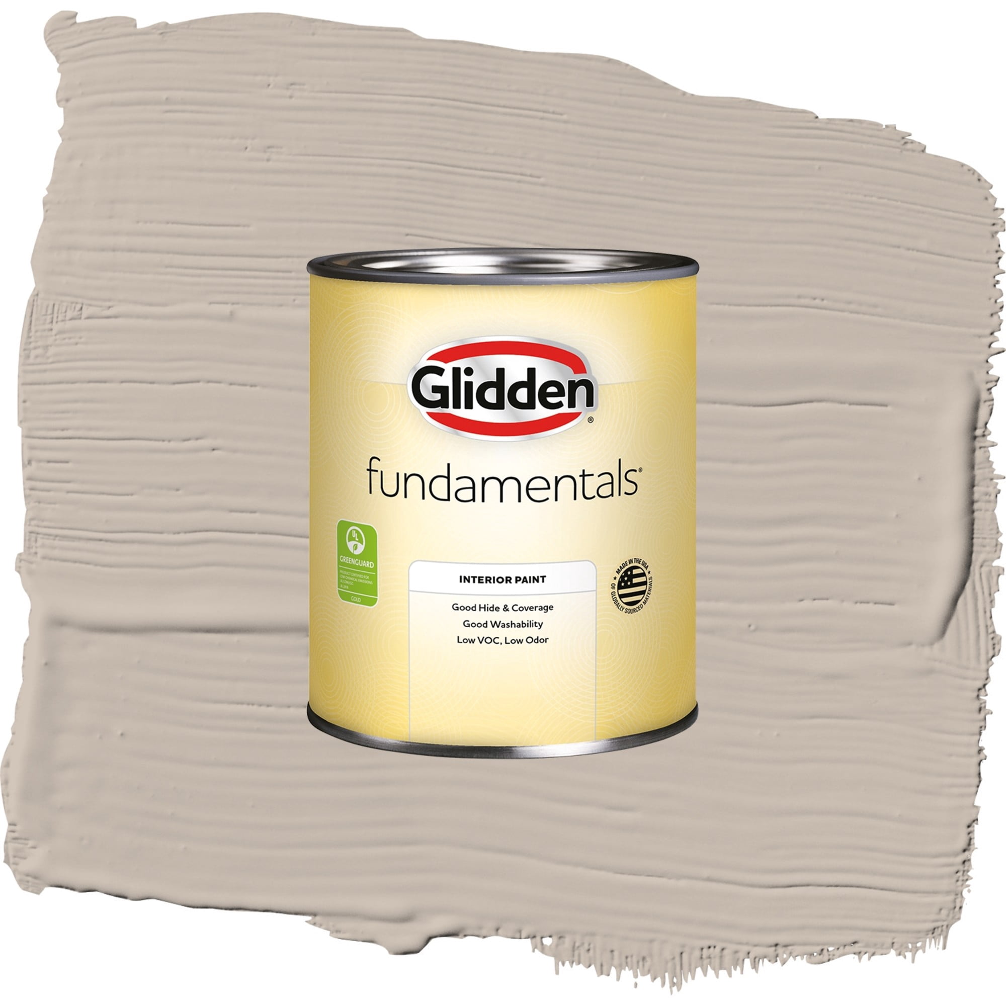 Glidden Fundamentals Legendary / Beige, Semi-Gloss Interior Paint, 1 Quart