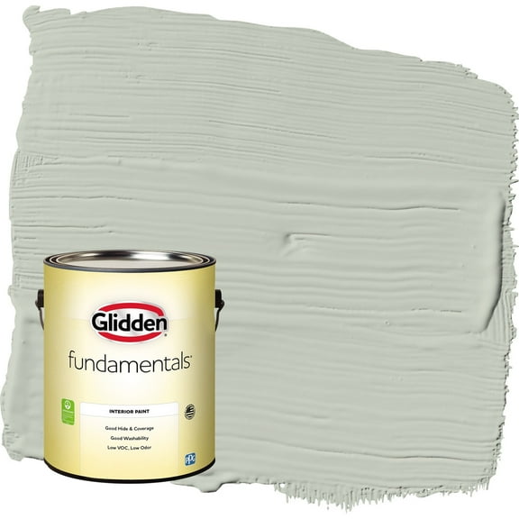 Glidden Fundamentals Life Lesson / Green Eggshell Interior Paint, 1 Gallon