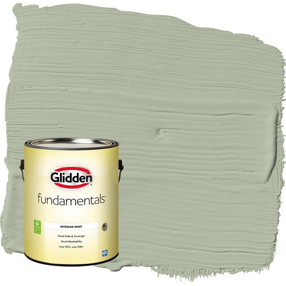 Glidden Fundamentals Light Sage / Green Eggshell Interior Paint, 1 Gallon
