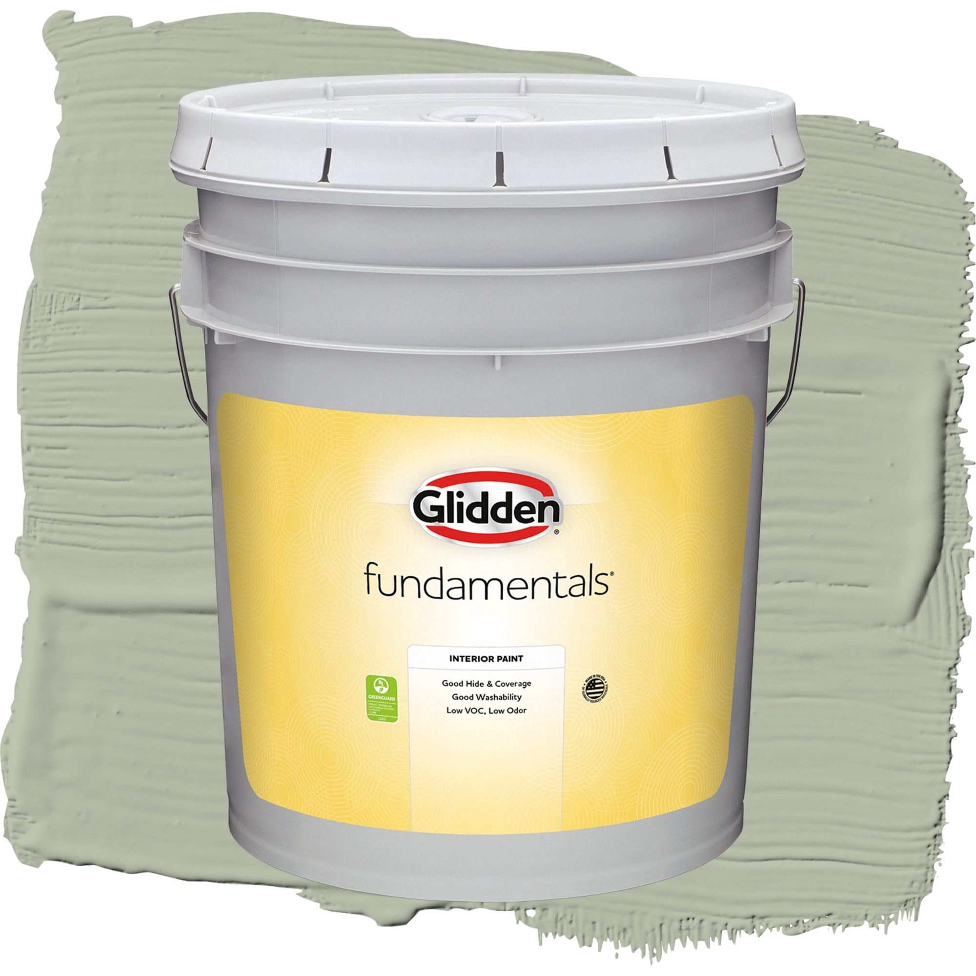 Glidden Fundamentals Light Sage / Green, Eggshell Interior Paint, 5 Gallon