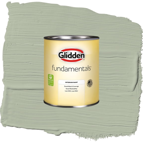 Glidden Fundamentals Light Sage / Green, Flat Interior Paint, 1 Quart
