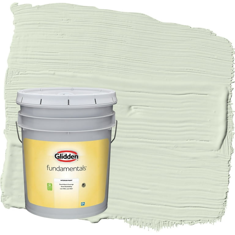 Glidden Fundamentals Lime Spritz / Green, Flat Interior Paint, 5 Glidden Fundamentals Lime Spritz / Green, Flat Interior Paint, 5