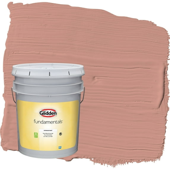 Glidden Fundamentals Long Weekend / Orange Semi-Gloss Interior Paint, 5 Gallon