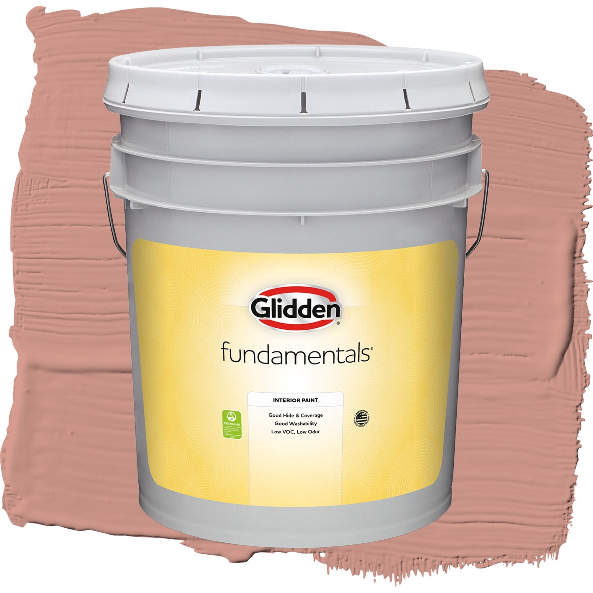 Glidden Fundamentals Long Weekend / Orange, Semi-Gloss Interior Paint, 5 Gallon