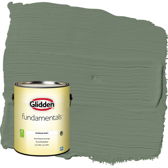 Glidden Fundamentals Lottery Winnings / Green Eggshell Interior Paint, 1 Gallon