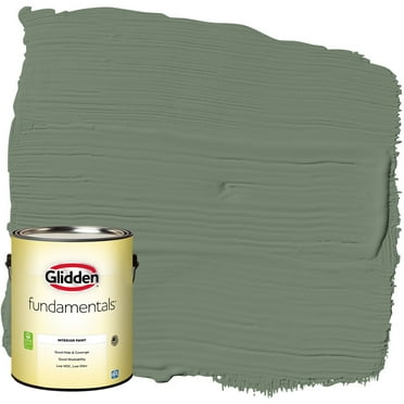 Glidden Fundamentals Interior Paint Lottery Winnings / Green, Eggshell, 1 Gallon