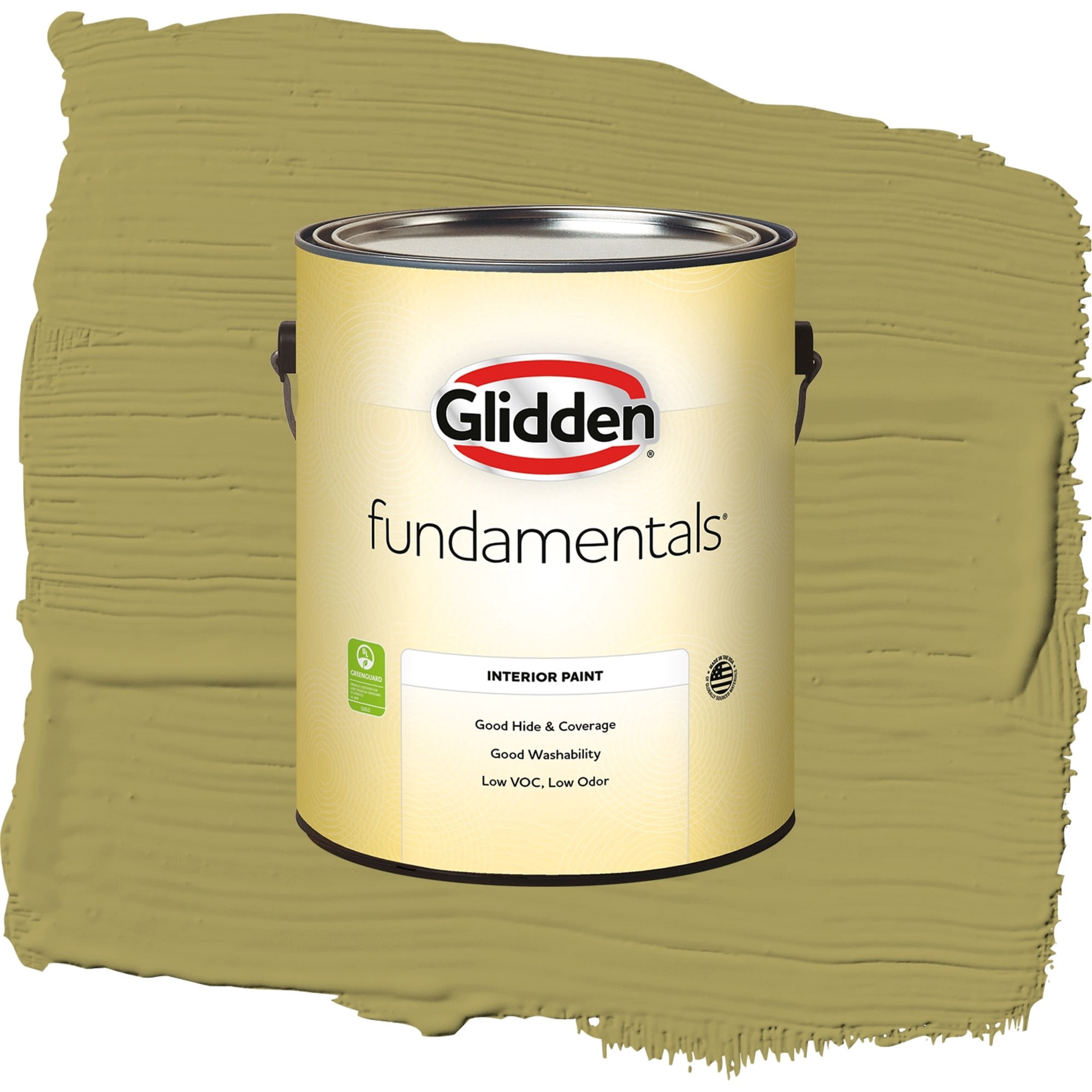 Glidden Fundamentals Loveliest Leaves / Green, Semi-Gloss Interior Paint, 1 Gallon