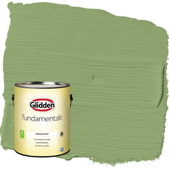 Glidden Fundamentals Luscious Lime / Green Semi-Gloss Interior Paint, 1 Gallon