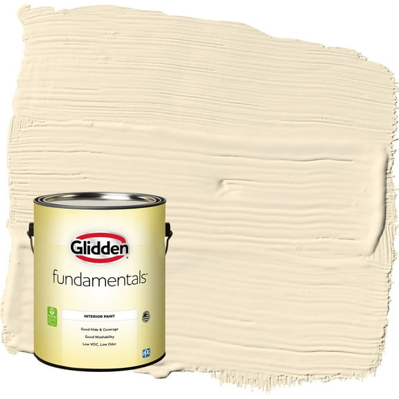 Glidden Fundamentals Magnolia Blossom / Yellow Eggshell Interior Paint, 1 Gallon