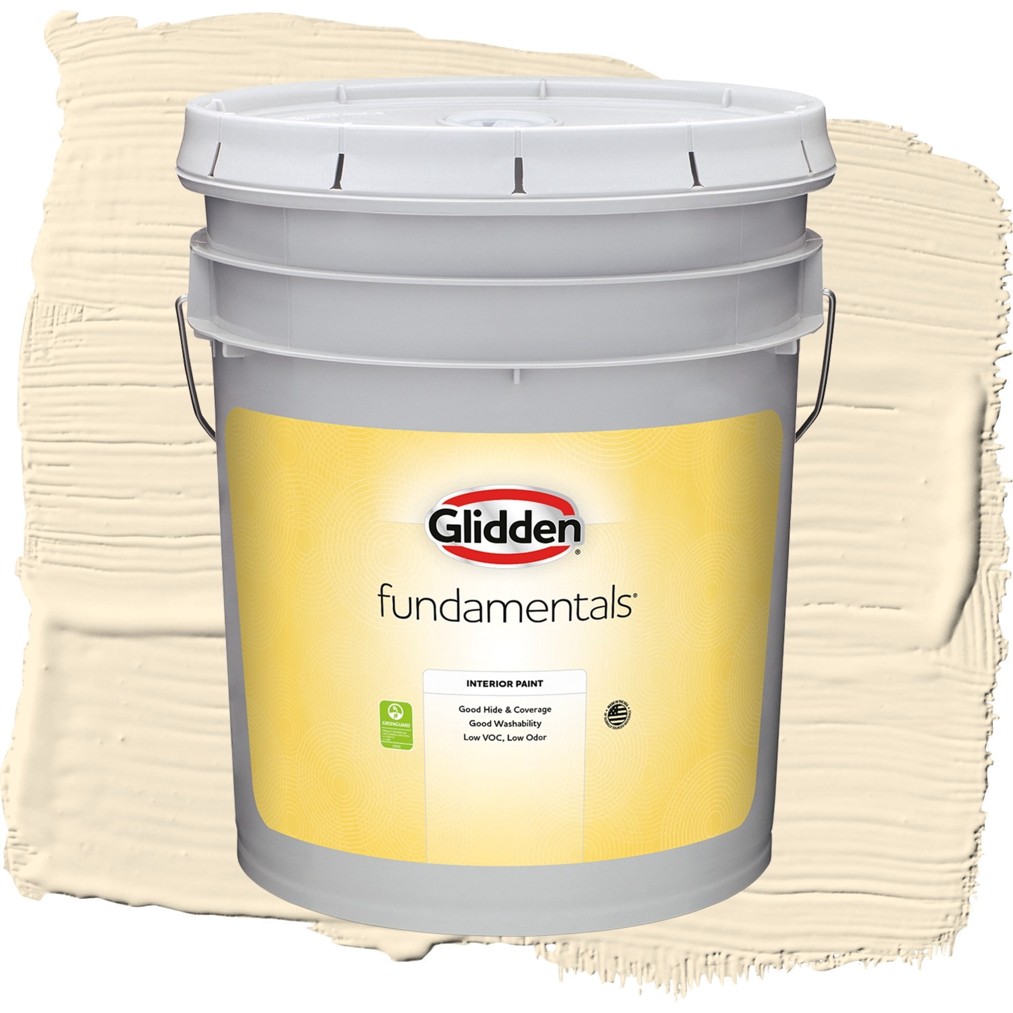 Glidden Fundamentals Magnolia Blossom / Yellow, Flat Interior Paint, 5 Gallon
