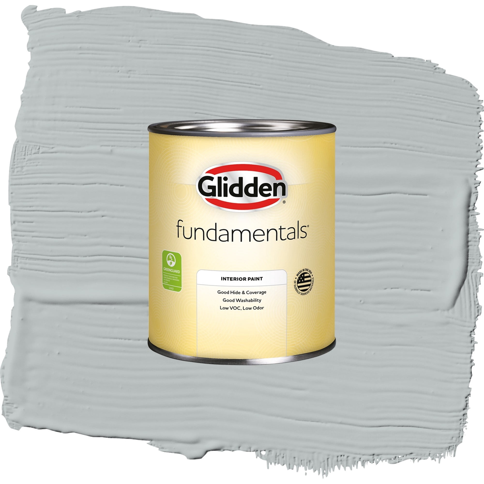 Glidden Fundamentals Maiden Mist / Gray, Semi-Gloss Interior Paint, 1 Quart